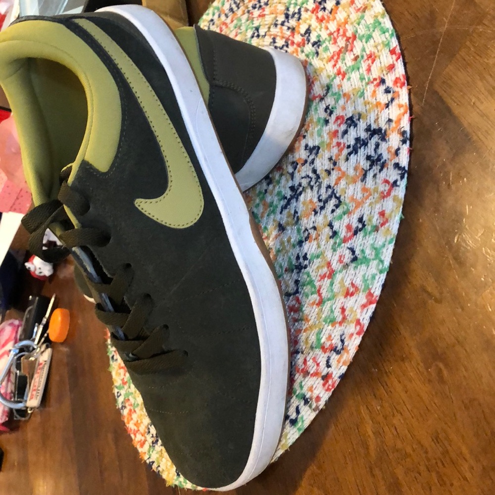 Green Nike shoes